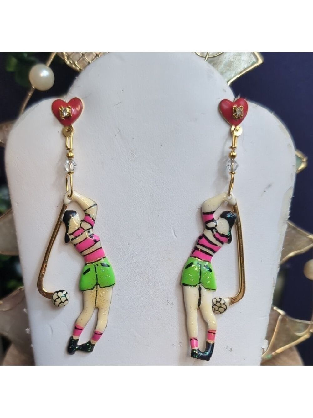 LATR Happy Gilmore Girls Golfing Earrings